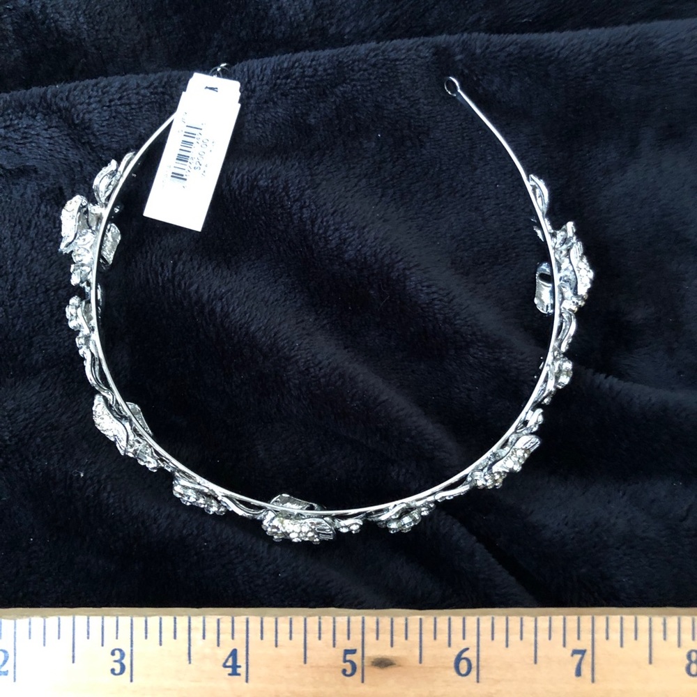 Mima Silver Rhinestone Tiara - Picture 2 of 8